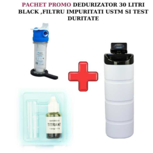 Pachet promo Dedurizator BLUESOFT E120VR1 30 litri rasina, test duritate si filtru impuritati