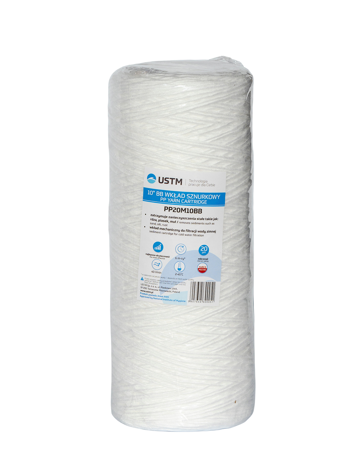 Cartus filtru BIG BLUE 10” infasurat textil USTM 20 MICRONI 1 cartus big blue 10 infasurat textil ustm 20 m 8956 1 1669288284864