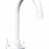 Robinet cu 3 cai alb CLASSIC  201 WH