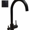 Robinet cu 3 cai Granit Negru CLASSIC 201 BL GR