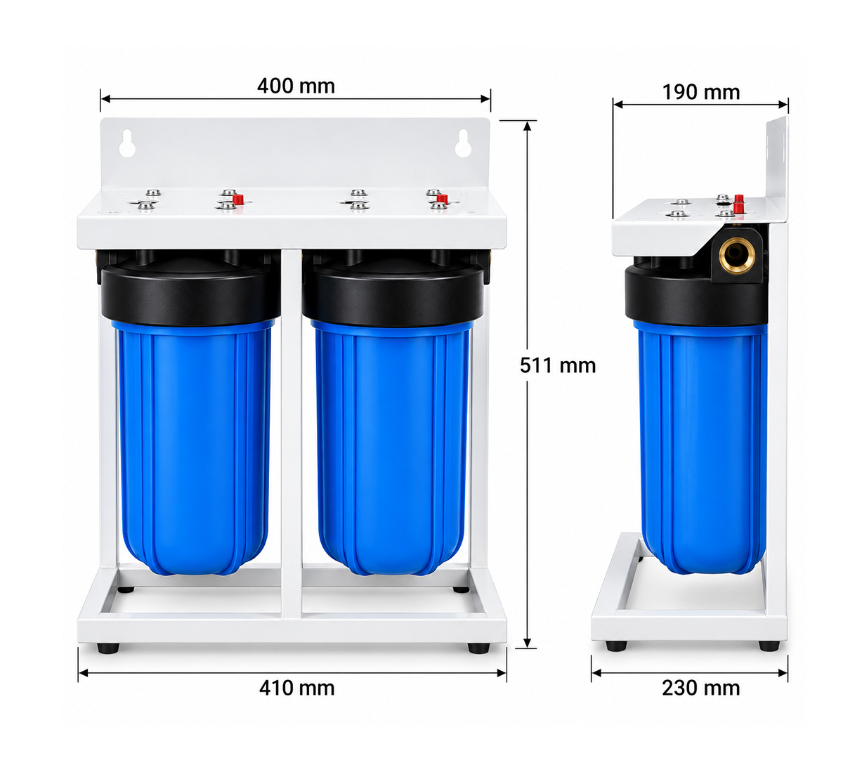 Set de 2 carcase Big Blue 10" cu suport metalic 2 set de 2 big blue cu suport